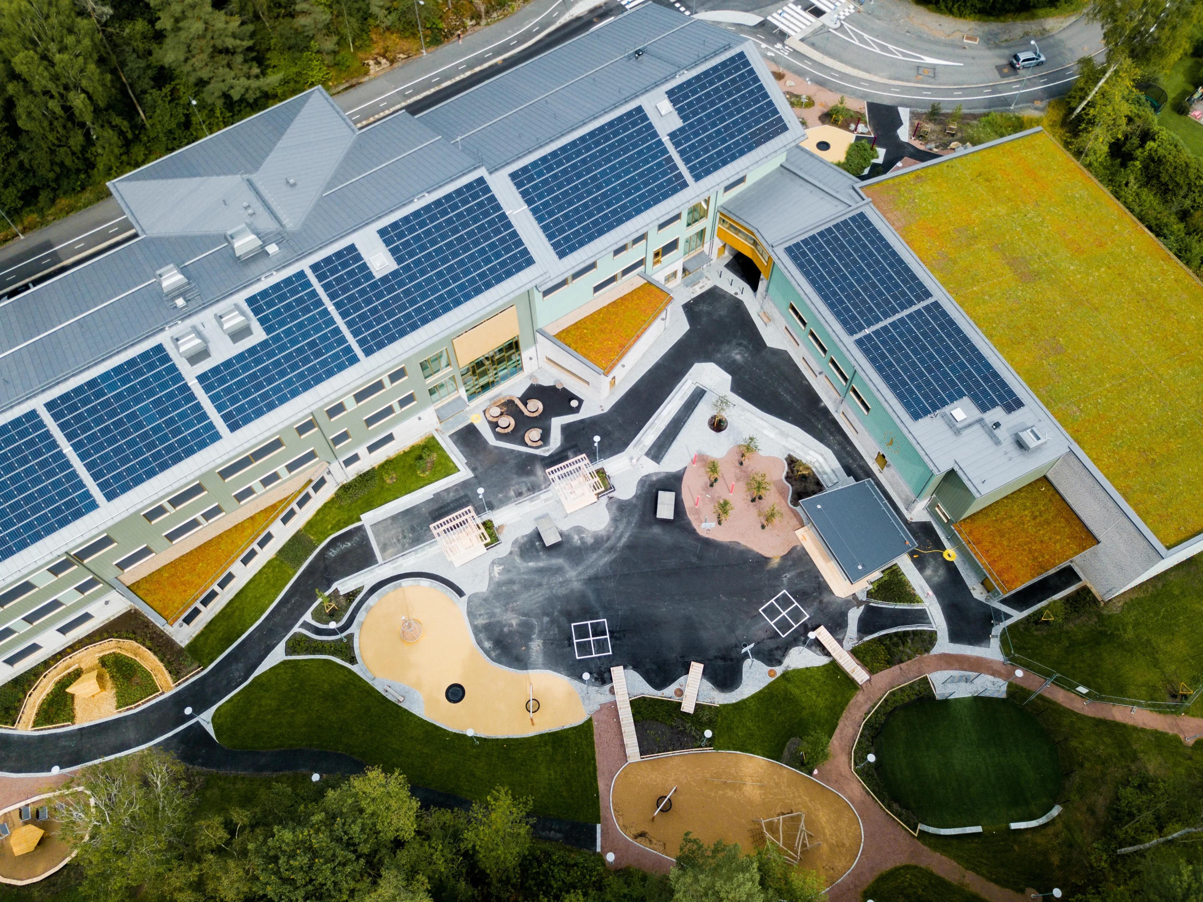 Flygvy Härlandatjärnskolan